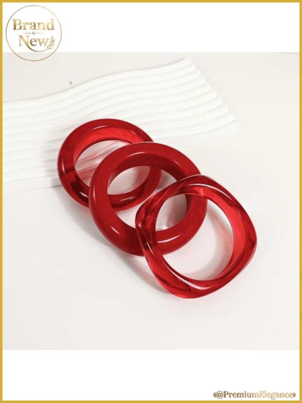 Chunky Acrylic Bangle Bracelet Set for Women - Picture 4 of 6